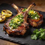 Hickory-Smoked Pork Chops with Zesty Lemon Gremolata photo 1