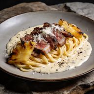 Cacio e Pepe con Picanha e Ananas alla Griglia photo 1