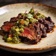 Smoked Skirt Steak with Rustic Salsa Verde Dinner photo 1