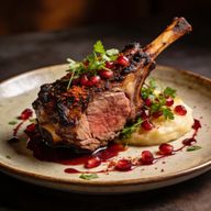 Smoked Pomegranate-Sumac Lamb Shoulder Dinner photo 1