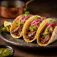Smoked Lamb Barbacoa Tacos with Mediterranean Salsa Verde photo 1