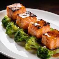 Honey-Glazed Salmon Bites with Broccoli photo 1