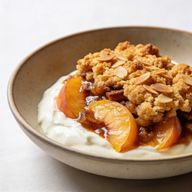 Protein-Packed Peach Cobbler Crumble photo 1