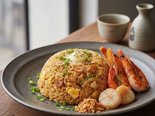 Japanese Garlic Butter Fried Rice (Yakimeshi)