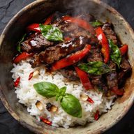 Thai-Southern Fusion Holy Basil Steak Stir-Fry photo 1