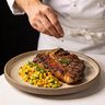 Cast-Iron Cajun Ribeye with Roasted Corn Succotash