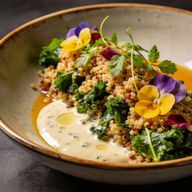 Sun-Kissed Quinoa & Tahini Kale Bowl photo 1