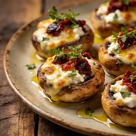 Sun-Dried Tomato & Feta Stuffed Mushrooms photo 1