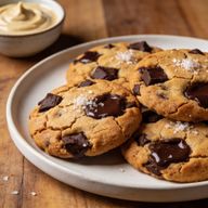 Zesty Tahini & Olive Oil Dark Chocolate Chunk Cookies photo 1