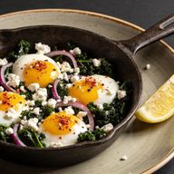 Lemon & Garlic Kale Breakfast Skillet with Feta photo 1