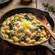 Creamy Rosemary & Lemon White Bean Skillet photo 1