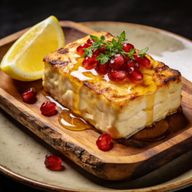 Honey-Drizzled Saganaki with Pomegranate photo 1