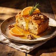 Honey-Glazed Greek Yogurt & Walnut Olive Oil Cake photo 1