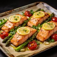 One-Pan Zesty Lemon Garlic Salmon & Asparagus photo 1
