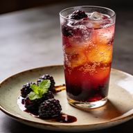 Zesty Blackberry Balsamic Shrub Soda photo 1