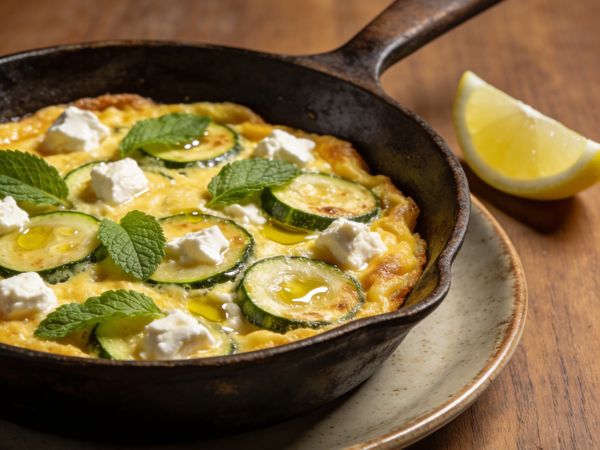 Zucchini & Mint Feta Frittata
