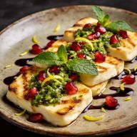 Seared Halloumi with Pomegranate & Zesty Gremolata photo 1