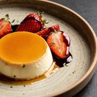 Honey & Yogurt Panna Cotta with Balsamic Strawberries photo 1