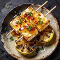 Honey-Glazed Chili Halloumi Skewers photo 1