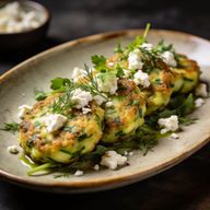 Zesty Herb & Feta Zucchini Fritters (Kolokithokeftedes) photo 1
