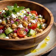 Herbed Chickpea & Farro Lunch Salad photo 1