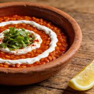 Zesty Red Lentil Stew with Greek Yogurt Swirl photo 1
