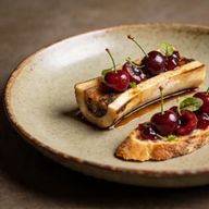 Cold-Smoked Marrow & Cherry Agrodolce Crostini photo 1