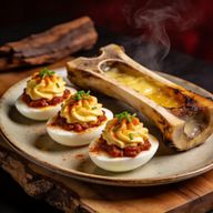 Cherry-Smoked Bone Marrow & 'Nduja Deviled Eggs photo 1