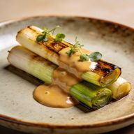 Cold-Smoked Leeks with Brown Butter Hollandaise photo 1
