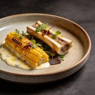 Cold-Smoked Corn with Bone Marrow Beurre Blanc photo 1