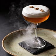 The 'Midnight Ember' Smoked Bourbon Flip photo 1