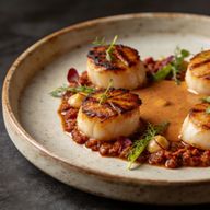 Hickory-Kissed Scallops with 'Nduja Emulsion photo 1