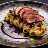 Cherry-Smoked Duck Tagliatelle with Balsamic Agrodolce photo 1