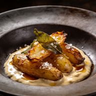 Herb-Roasted Fingerlings in Smoked Mascarpone & Sage Butter Bath photo 1