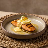 Wood-Fired Salmon with Smoked Lemon Hollandaise photo 1