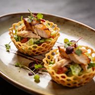 Smoked Chicken 'Cellular' Salad Cups photo 1