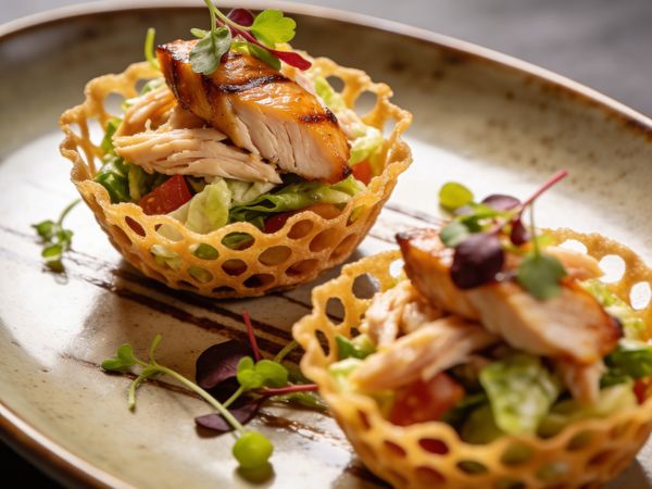 Smoked Chicken 'Cellular' Salad Cups