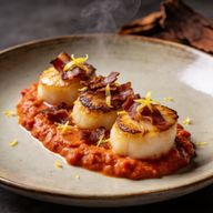 Hickory-Smoked Scallops with 'Nduja Emulsion photo 1