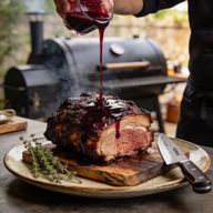 Smoked Pork Butt with Cherry-Balsamic Gastrique photo 1