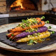 Fire-Roasted Carrots with Pistachio Mint Gremolata photo 1
