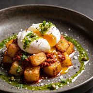 Crispy 'Nduja & Yukon Gold Breakfast Hash with Salsa Verde photo 1