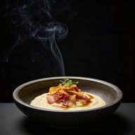 Smoked Celeriac Silk with Guanciale & Brown Butter photo 1