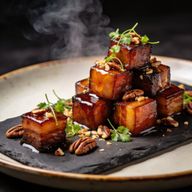 Bourbon-Peach Glazed Pork Belly 'Candy' Blocks photo 1