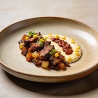 Smoked Brisket Hash with Velvet Corn Crema & Nduja photo 1