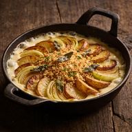 Smoked Fennel & Potato Tian with Taleggio Béchamel photo 1