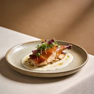 Cold-Smoked Chicken with White Balsamic Emulsion photo 1