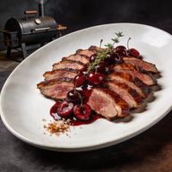 Cherry-Smoked Duck Breast with Agrodolce Gastrique photo 1