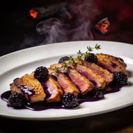 Cherry-Smoked Duck Breast with Blackberry Gastrique photo 1