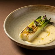 Cold-Smoked Leeks in Champagne Beurre Blanc photo 1