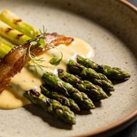 Wood-Fired Asparagus with Smoked Tallow Hollandaise photo 1